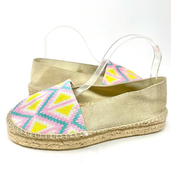 Manebi x Guanabana Neon Woven Geometric Platform Espadrilles Size 10 EU 40 $199 - Picture 4 of 14
